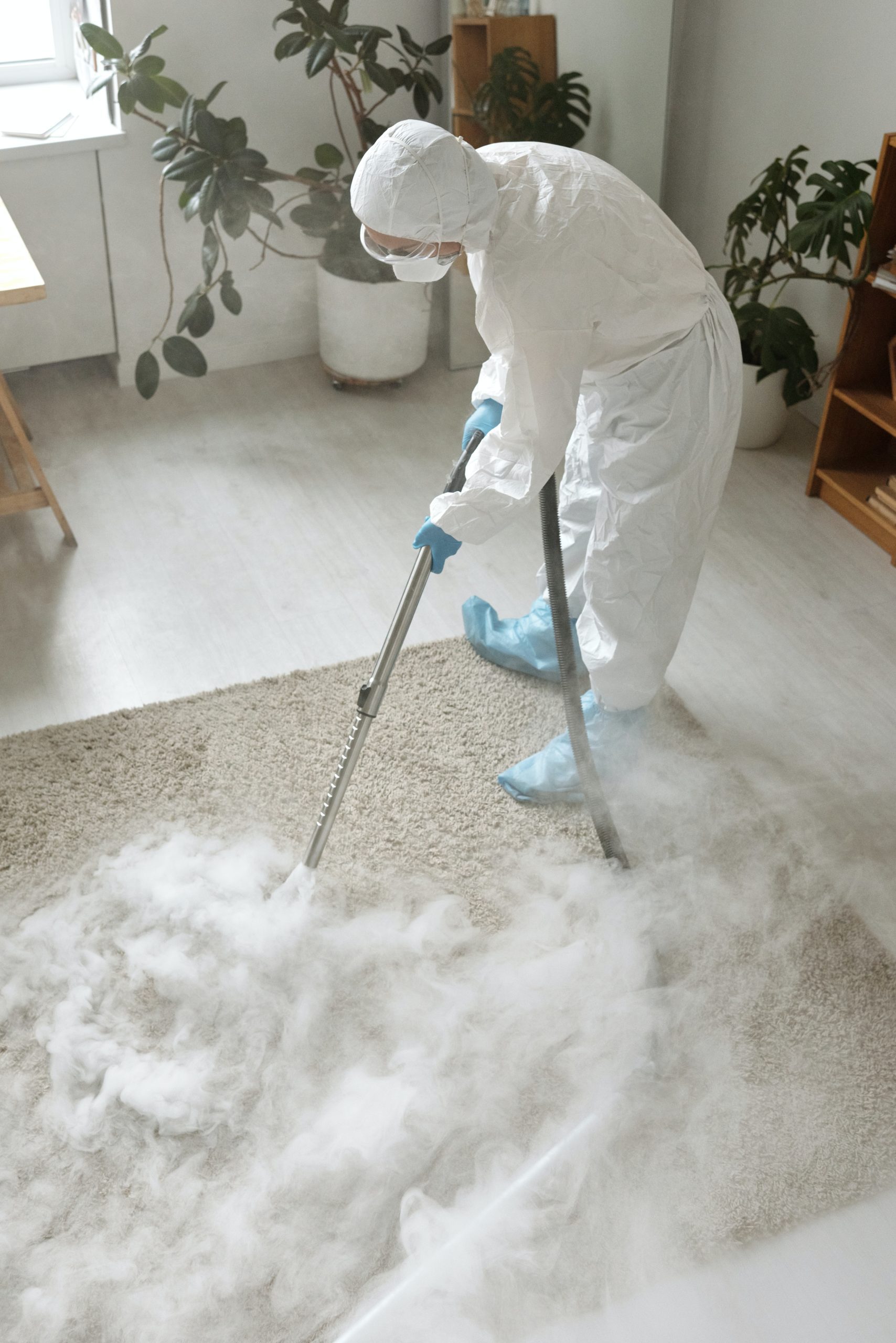 Pest control - Photo by Michelangelo Buonarroti: https://www.pexels.com/photo/a-person-disinfecting-a-carpet-4176298/